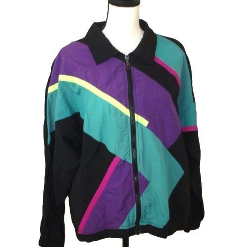 Vintage Goola Gong ‎ Color Block Warm Up Jacket Women's Size Large